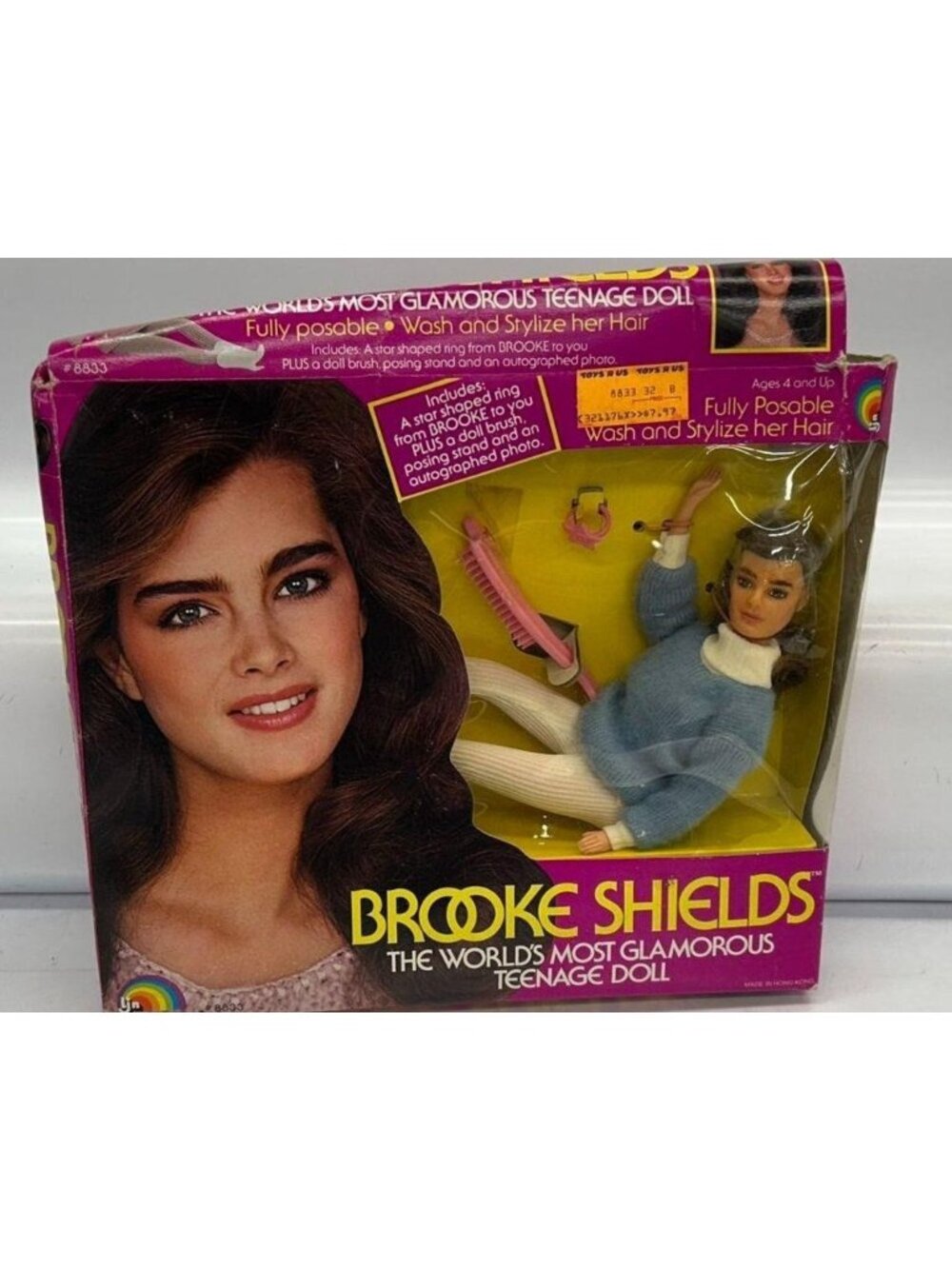 Vintage 1982 LJN #8833 Brooke Shields Doll Blue Sweater Original Box